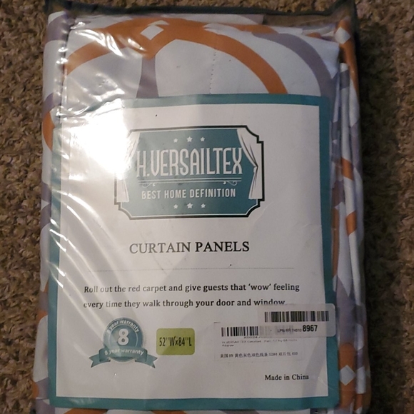 Mustard and Gray Curtain Panels - Picture 2 of 2